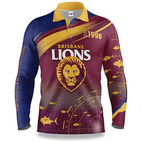 Brisbane Lions Fishing Shirt - Fish Finder