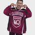 Queensland Maroons State Of Origin Oversized Fleece Hoodie