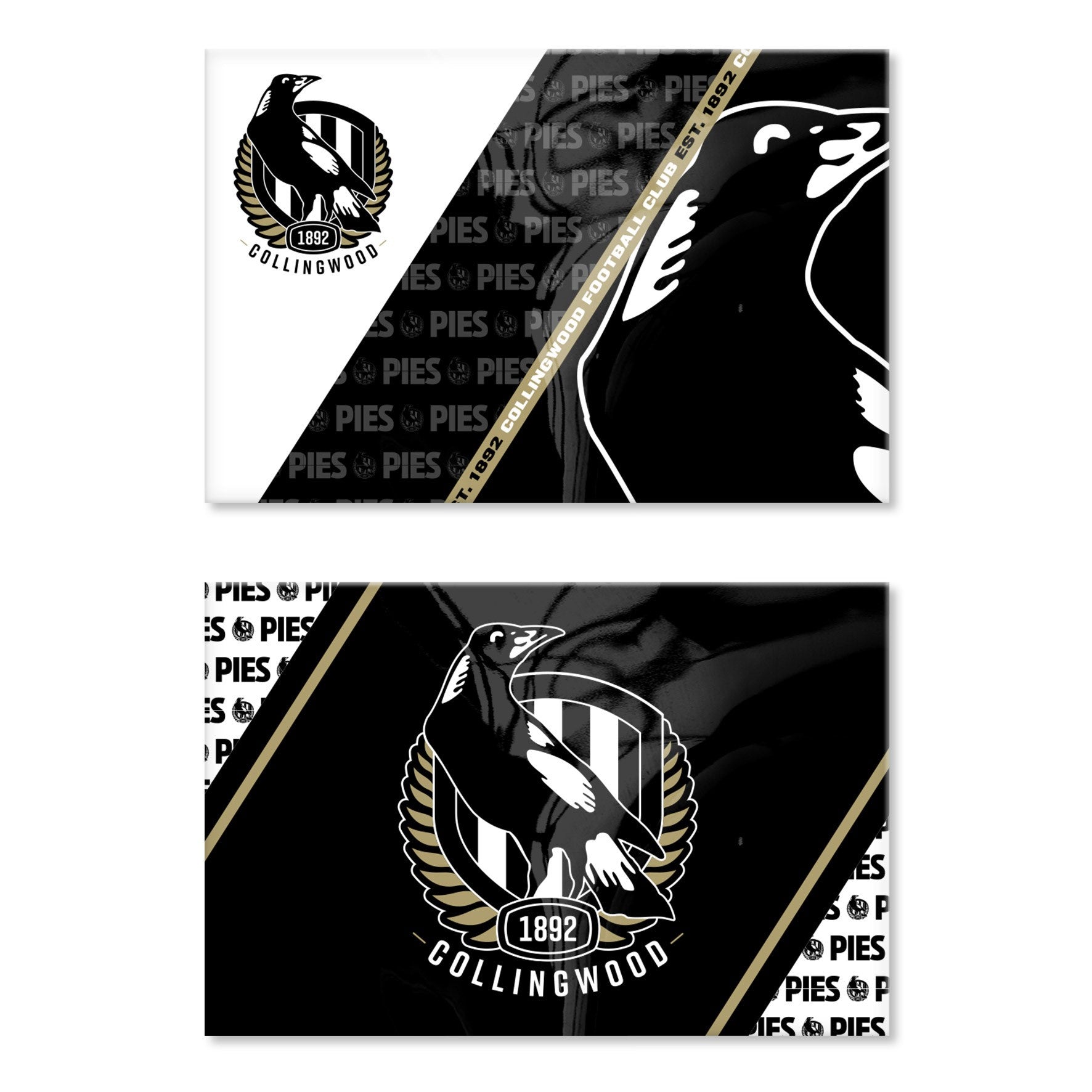 Collingwood Magpies Magnets - Set Of 2