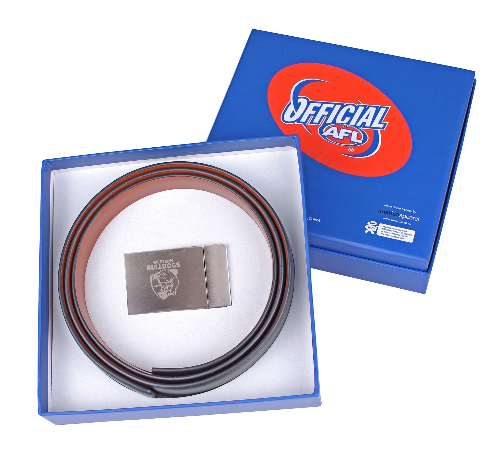 Western Bulldogs Leather Belt
